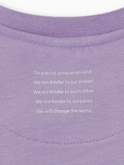 MORI Purple Cotton Comfy Baggy Sweatshirt