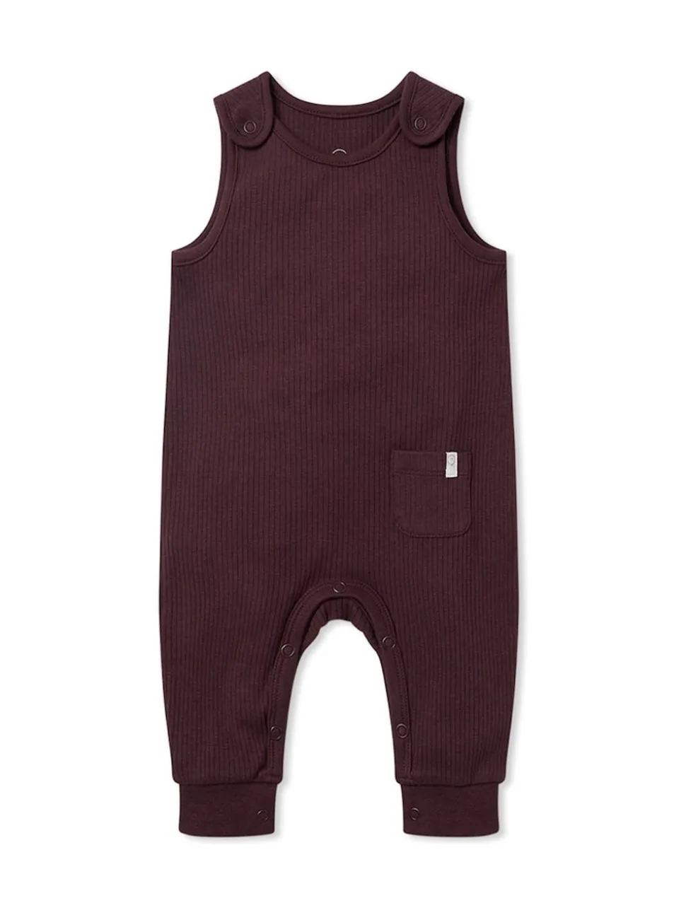 MORI Purple Ribbed Romper Dungarees