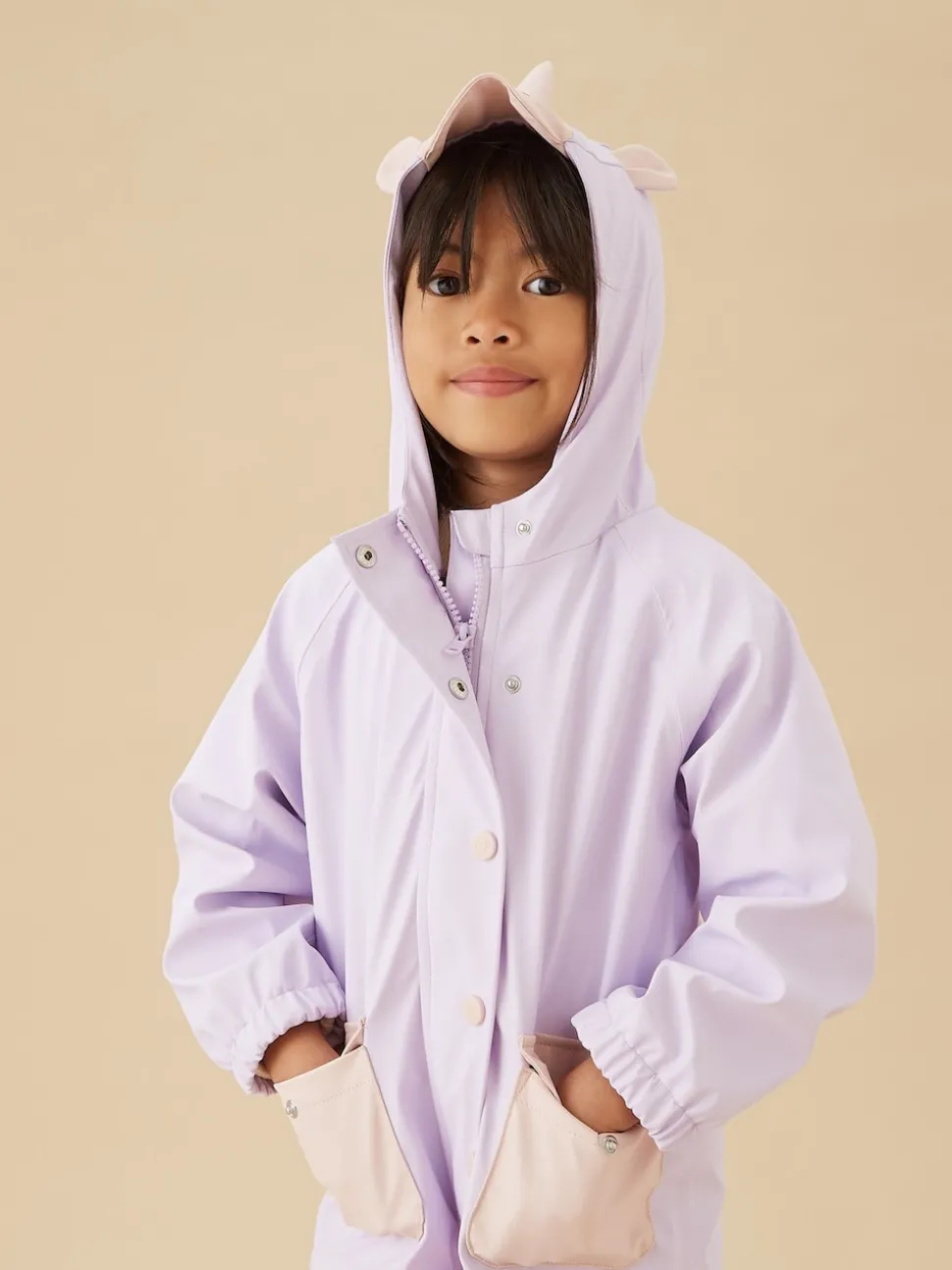 MORI Purple Unicorn Lined Waterproof Coat