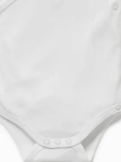 MORI White Long Sleeve Supersoft Kimono Bodysuit