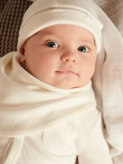 MORI White Supersoft Baby Hat