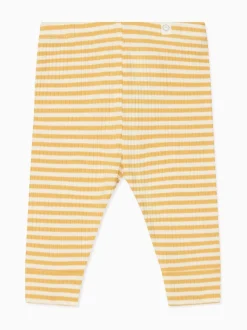 MORI Yellow Stripe Stretch Supersoft Comfy Leggings