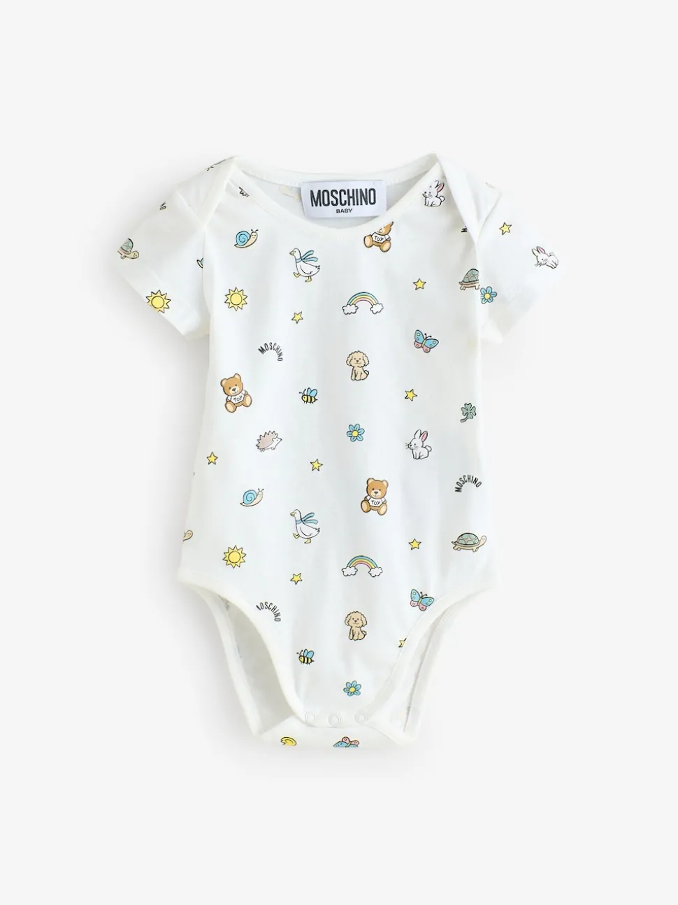 Moschino Natural Baby Logo Bodysuits 2 Pack With Giftbox