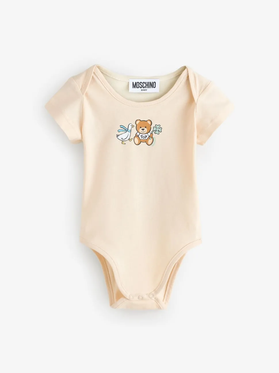 Moschino Natural Baby Logo Bodysuits 2 Pack With Giftbox