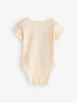 Moschino Natural Baby Logo Bodysuits 2 Pack With Giftbox