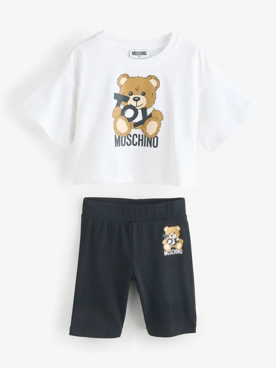 Moschino White Logo T-Shirt & Leggings Set