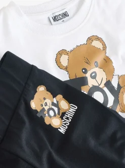 Moschino White Logo T-Shirt & Leggings Set