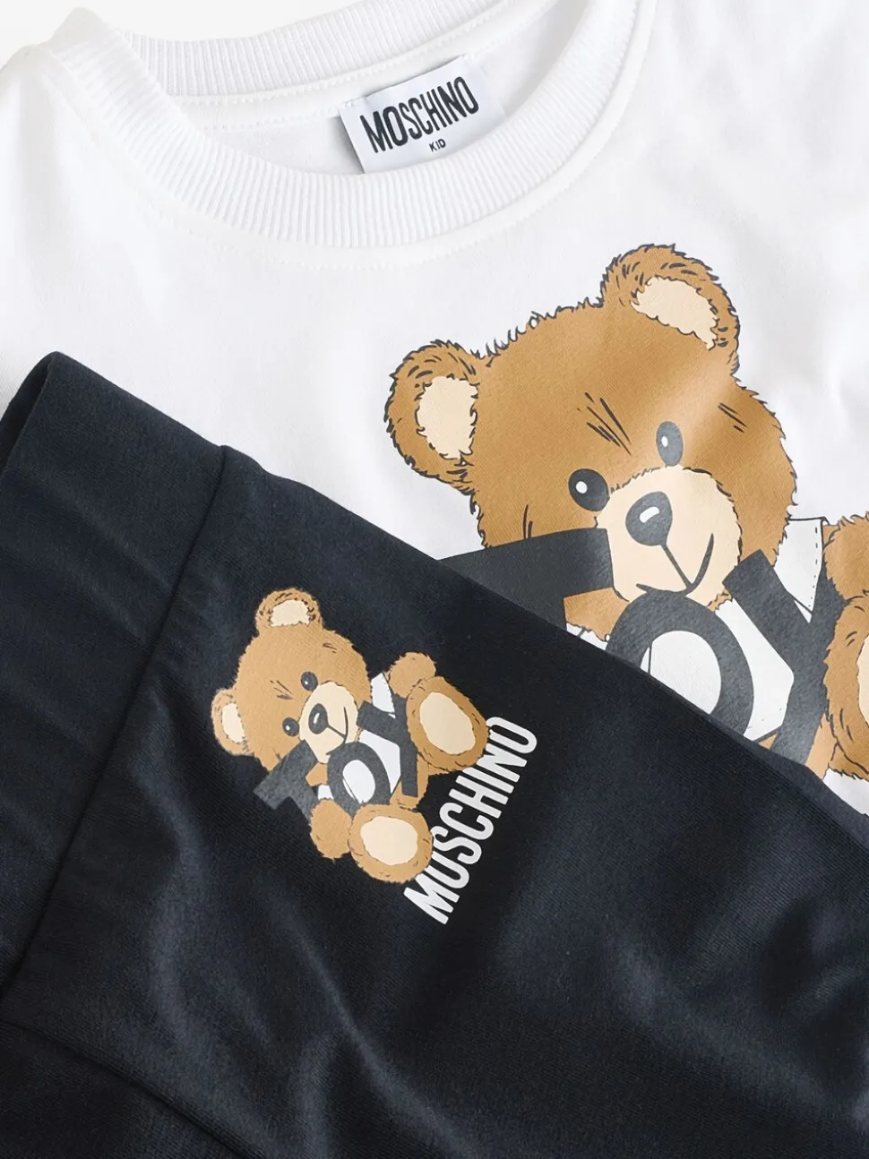 Moschino White Logo T-Shirt & Leggings Set
