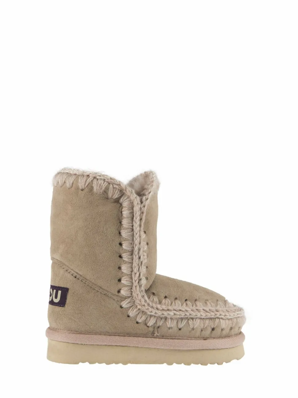 Mou Camel Eskimo Sheepskin Lined Kids Suede Boots