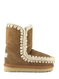 Mou Cognac Eskimo Sheepskin Lined Kids Suede Boots