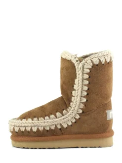 Mou Cognac Eskimo Sheepskin Lined Kids Suede Boots