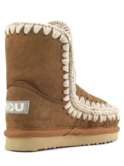 Mou Cognac Eskimo Sheepskin Lined Kids Suede Boots