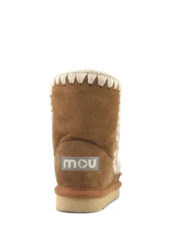 Mou Cognac Eskimo Sheepskin Lined Kids Suede Boots