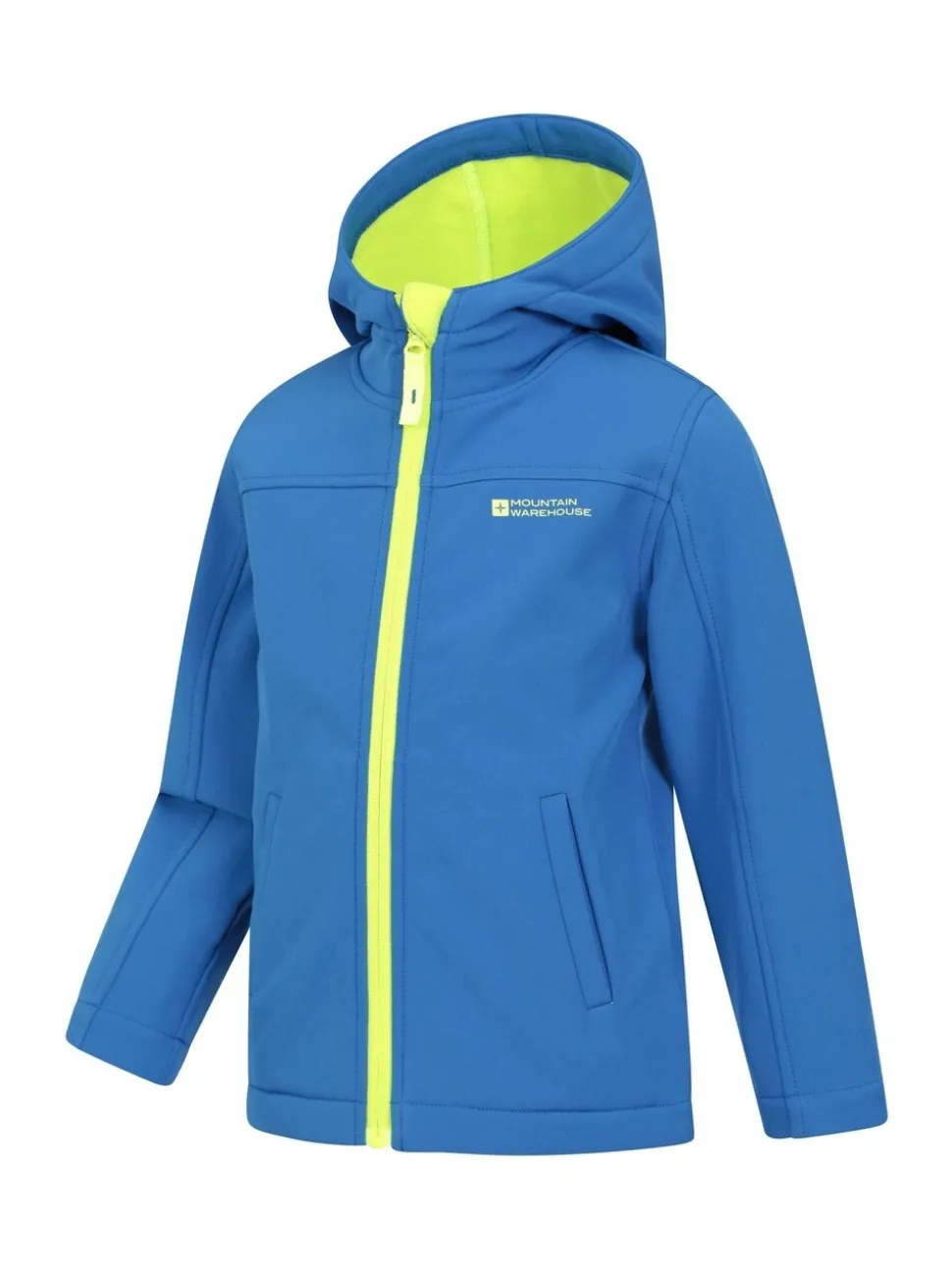 Mountain Warehouse Aqua Blue Exodus Kids Water Resistant Softshell Jacket