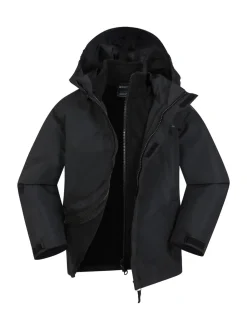 Mountain Warehouse Black Fell 3-In-1 Water Resistant Jacket