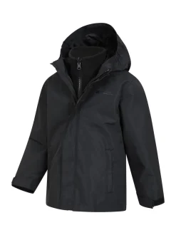 Mountain Warehouse Black Fell 3-In-1 Water Resistant Jacket