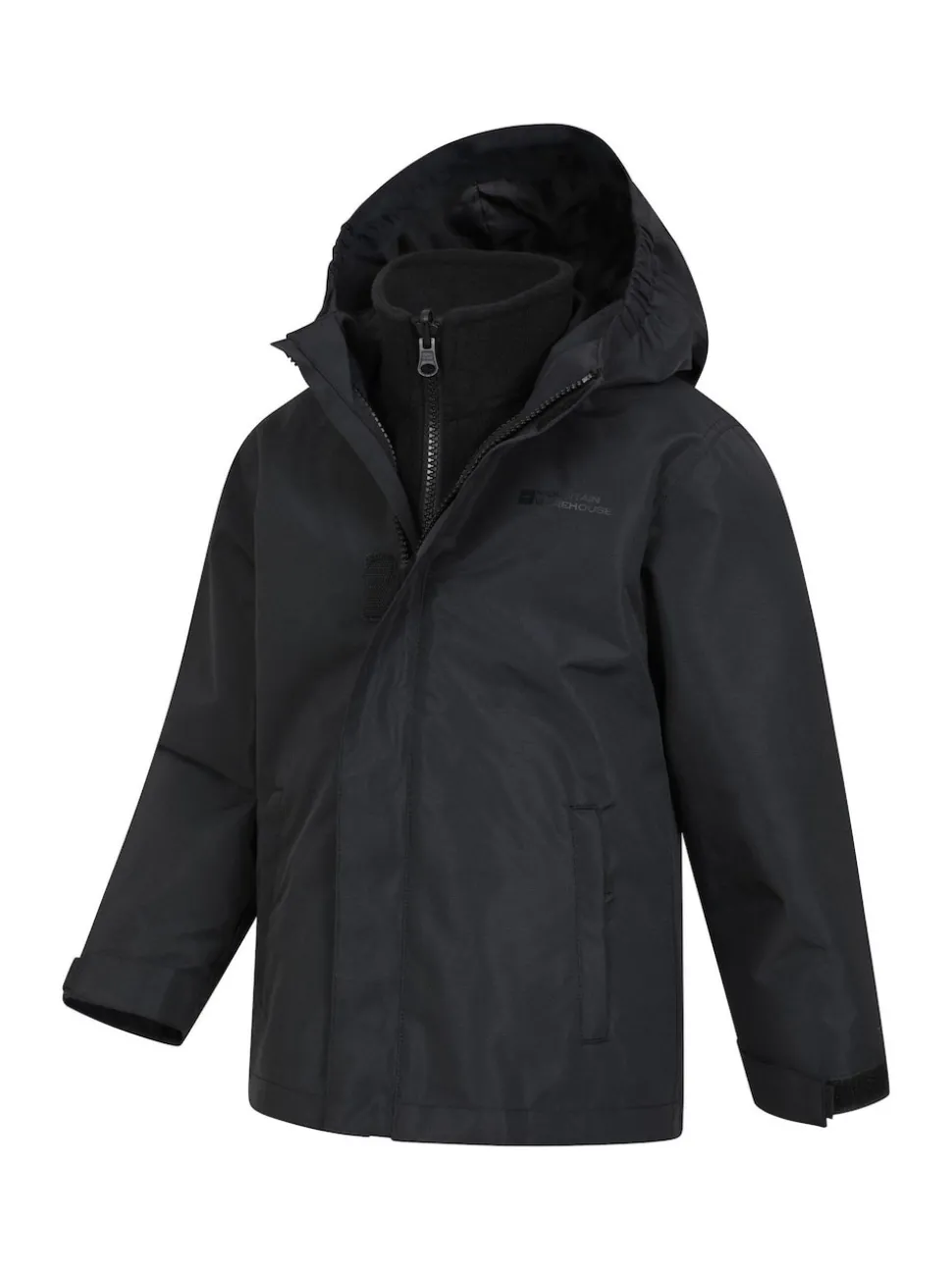 Mountain Warehouse Black Fell 3-In-1 Water Resistant Jacket