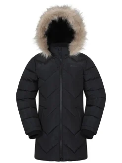 Mountain Warehouse Black Galaxy Water Resistant Long Padded Jacket