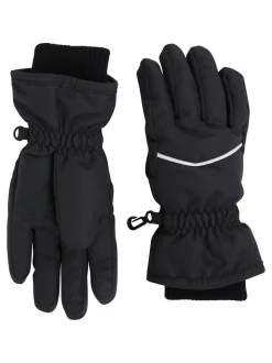 Mountain Warehouse Black Isotherm Fur Lined Hat & Snow Gloves Set