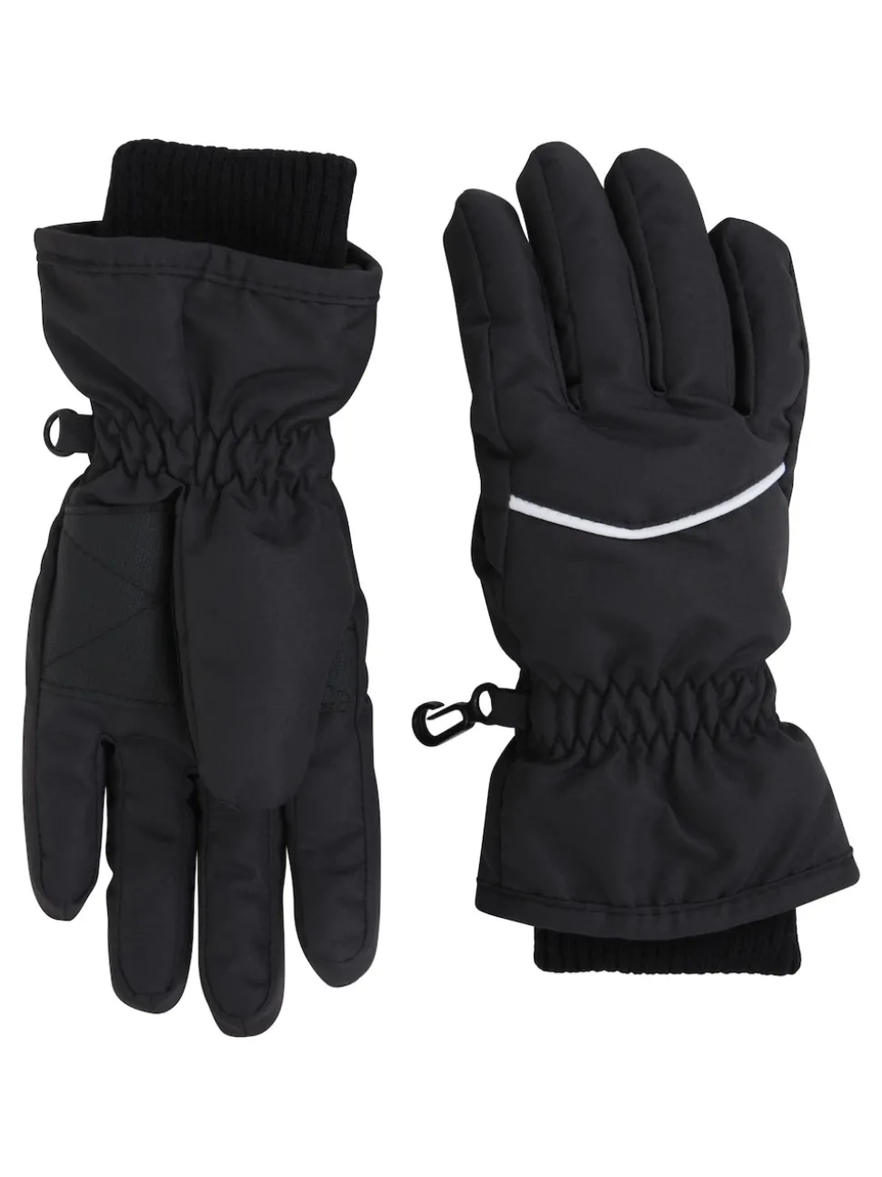 Mountain Warehouse Black Isotherm Fur Lined Hat & Snow Gloves Set