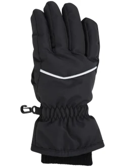 Mountain Warehouse Black Isotherm Fur Lined Hat & Snow Gloves Set
