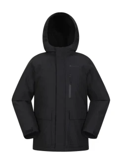 Mountain Warehouse Black Noah Borg Lined Waterproof Jacket