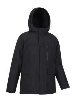 Mountain Warehouse Black Noah Borg Lined Waterproof Jacket