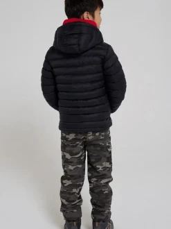 Mountain Warehouse Black Seasons II Kids Water-Resistant Padded Jacket