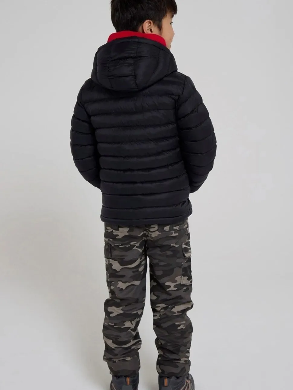Mountain Warehouse Black Seasons II Kids Water-Resistant Padded Jacket