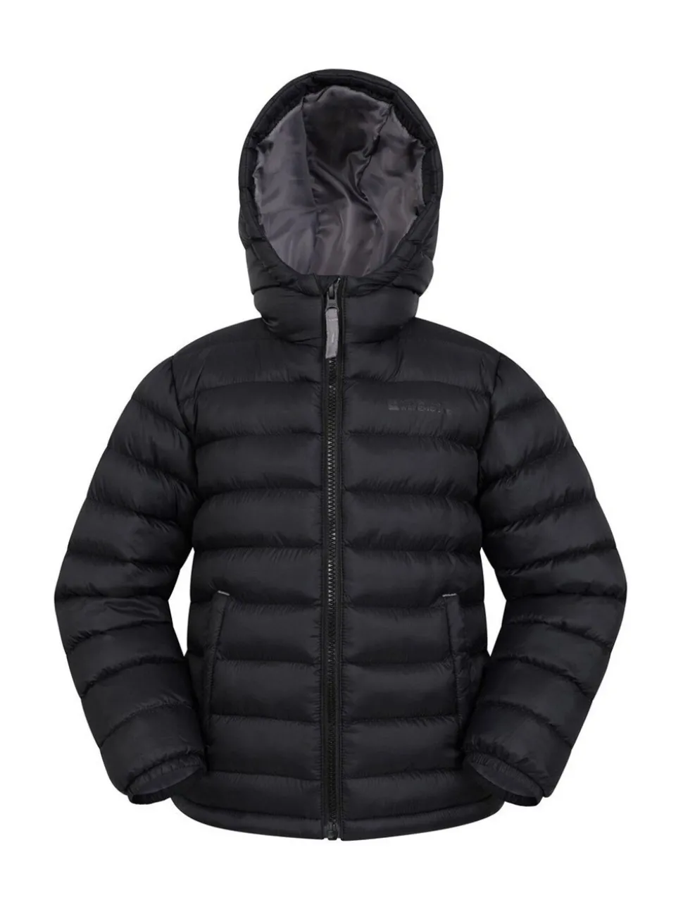 Mountain Warehouse Black Seasons II Kids Water-Resistant Padded Jacket