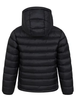 Mountain Warehouse Black Seasons II Kids Water-Resistant Padded Jacket
