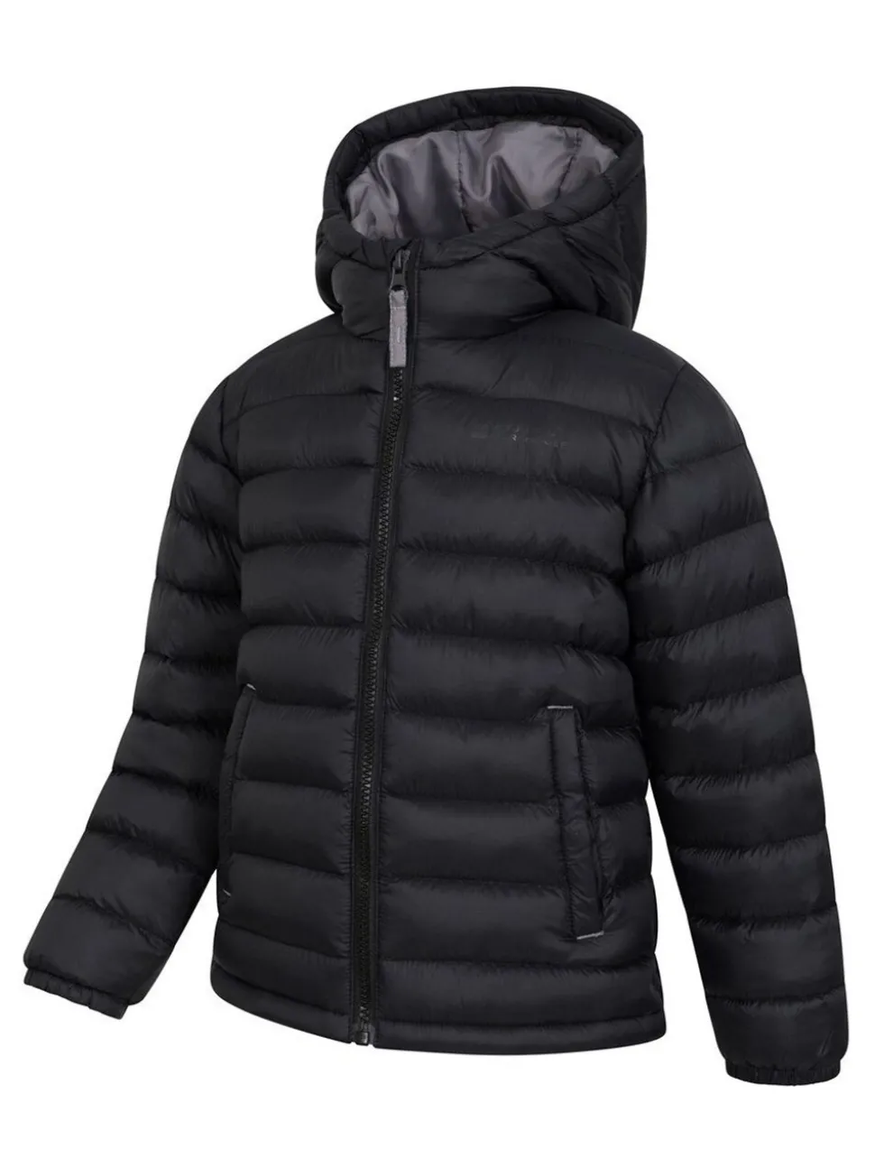 Mountain Warehouse Black Seasons II Kids Water-Resistant Padded Jacket