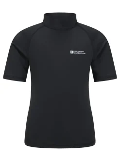 Mountain Warehouse Black Short Sleeved Rash Vest