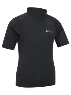 Mountain Warehouse Black Short Sleeved Rash Vest
