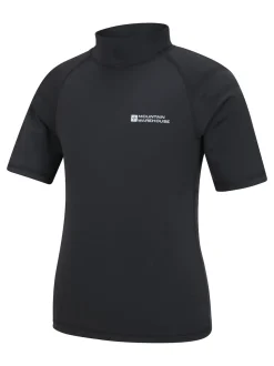 Mountain Warehouse Black Short Sleeved Rash Vest