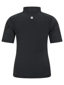 Mountain Warehouse Black Short Sleeved Rash Vest