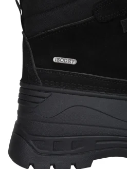 Mountain Warehouse Black Sledge Waterproof Borg Line Snow Boots