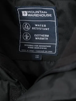 Mountain Warehouse Black Snow Water Resistant Fleece Lined Padded Jacket