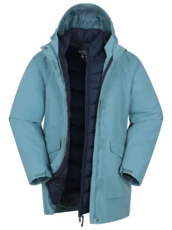 Mountain Warehouse Blue Alaskan Waterproof 3-in-1 Jacket