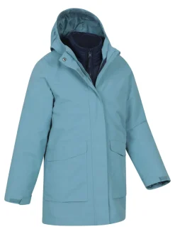 Mountain Warehouse Blue Alaskan Waterproof 3-in-1 Jacket