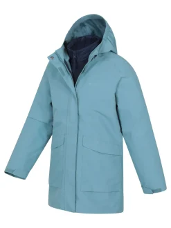 Mountain Warehouse Blue Alaskan Waterproof 3-in-1 Jacket