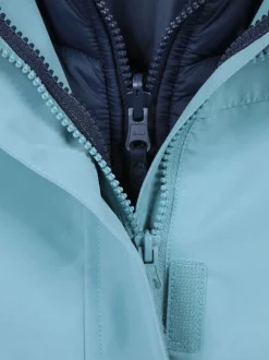 Mountain Warehouse Blue Alaskan Waterproof 3-in-1 Jacket