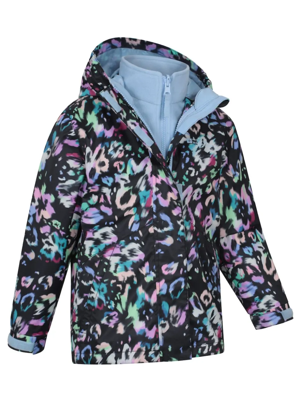 Mountain Warehouse Blue Aries Printed Waterproof 3-in-1 Jacket