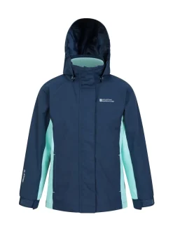 Mountain Warehouse Blue Chrome Lightning 3-in-1 Kids Waterproof Jacket