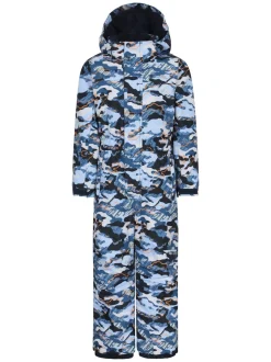 Mountain Warehouse Blue Cloud Printed All in One Waterproof Snowsuit