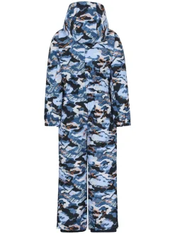 Mountain Warehouse Blue Cloud Printed All in One Waterproof Snowsuit