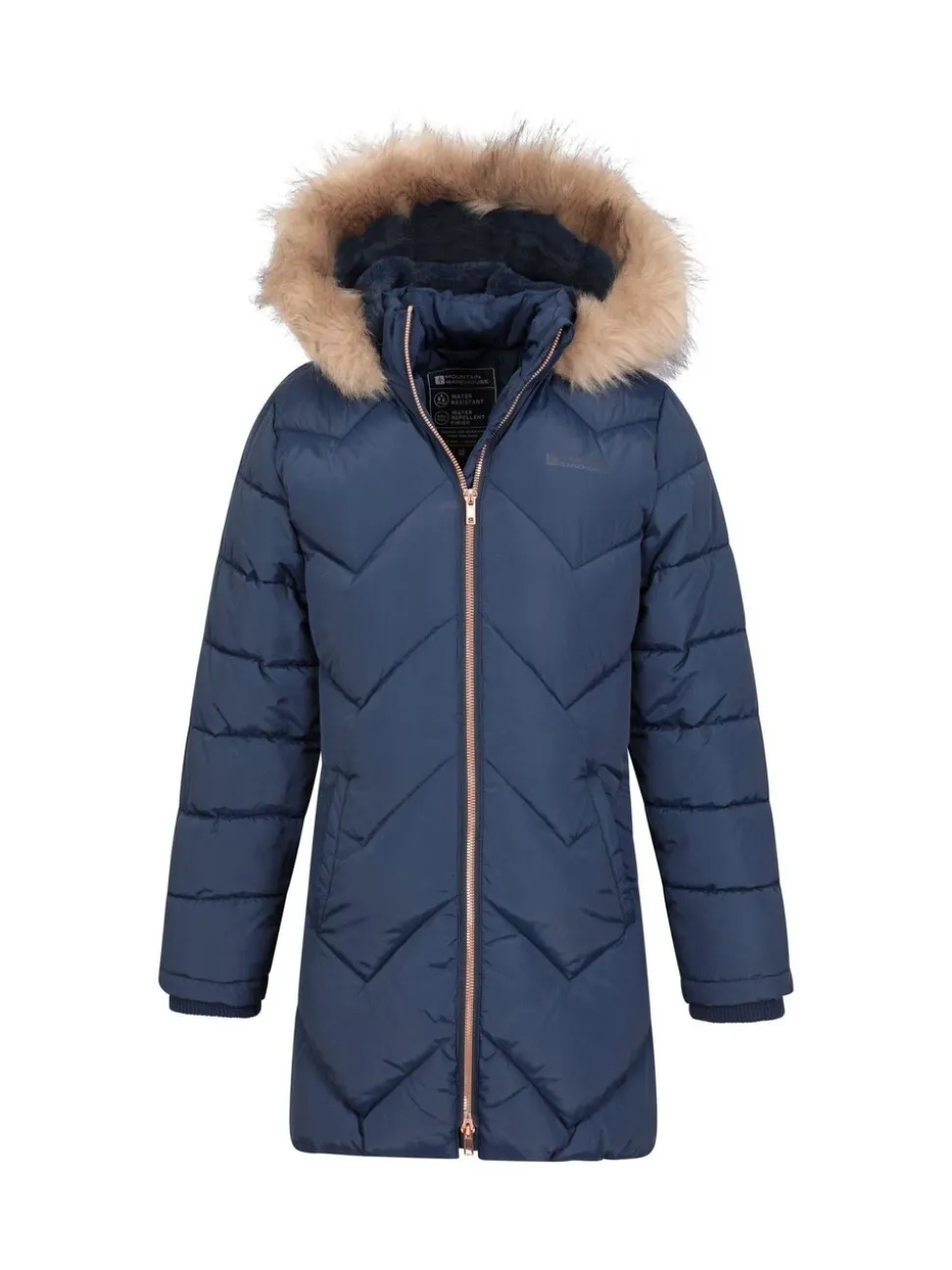 Mountain Warehouse Blue Galaxy Water Resistant Long Padded Jacket