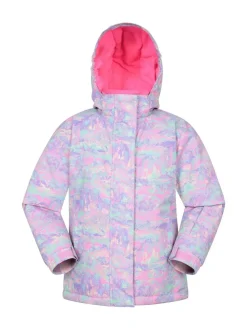Mountain Warehouse Blue Marl Snowdrop Printed Ski Jacket