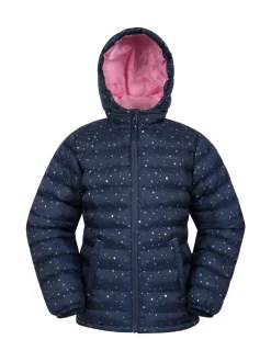 Mountain Warehouse Blue Navy Seasons Printed Water-Resistant Padded Jacket