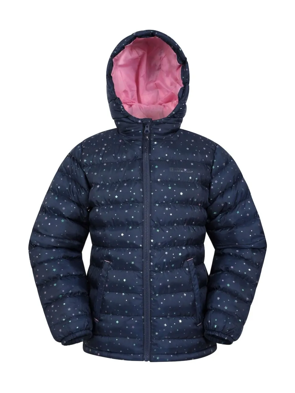 Mountain Warehouse Blue Navy Seasons Printed Water-Resistant Padded Jacket